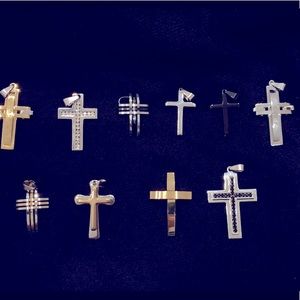 Stainless steel cross pendant